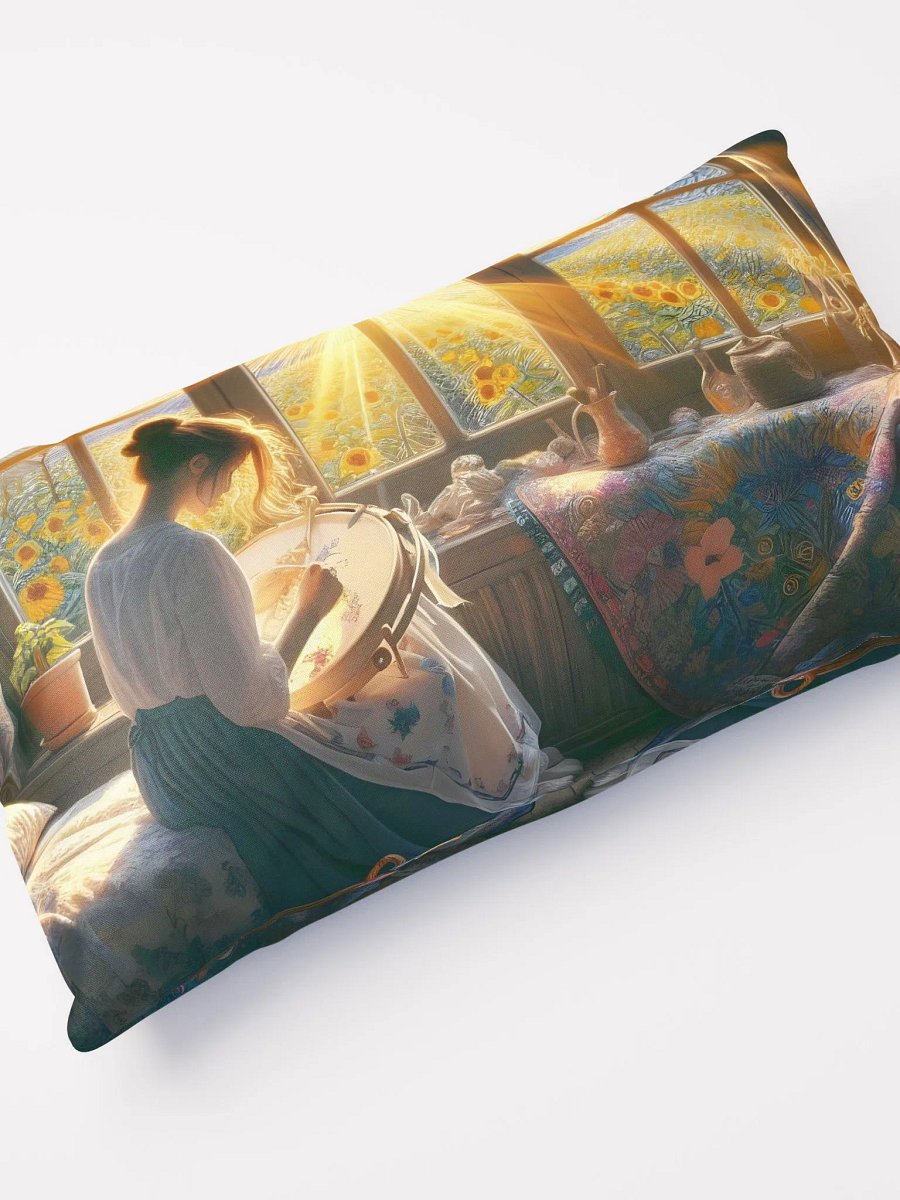 Sunflower Serenity Embroidery Hoop Pillow product image (12)