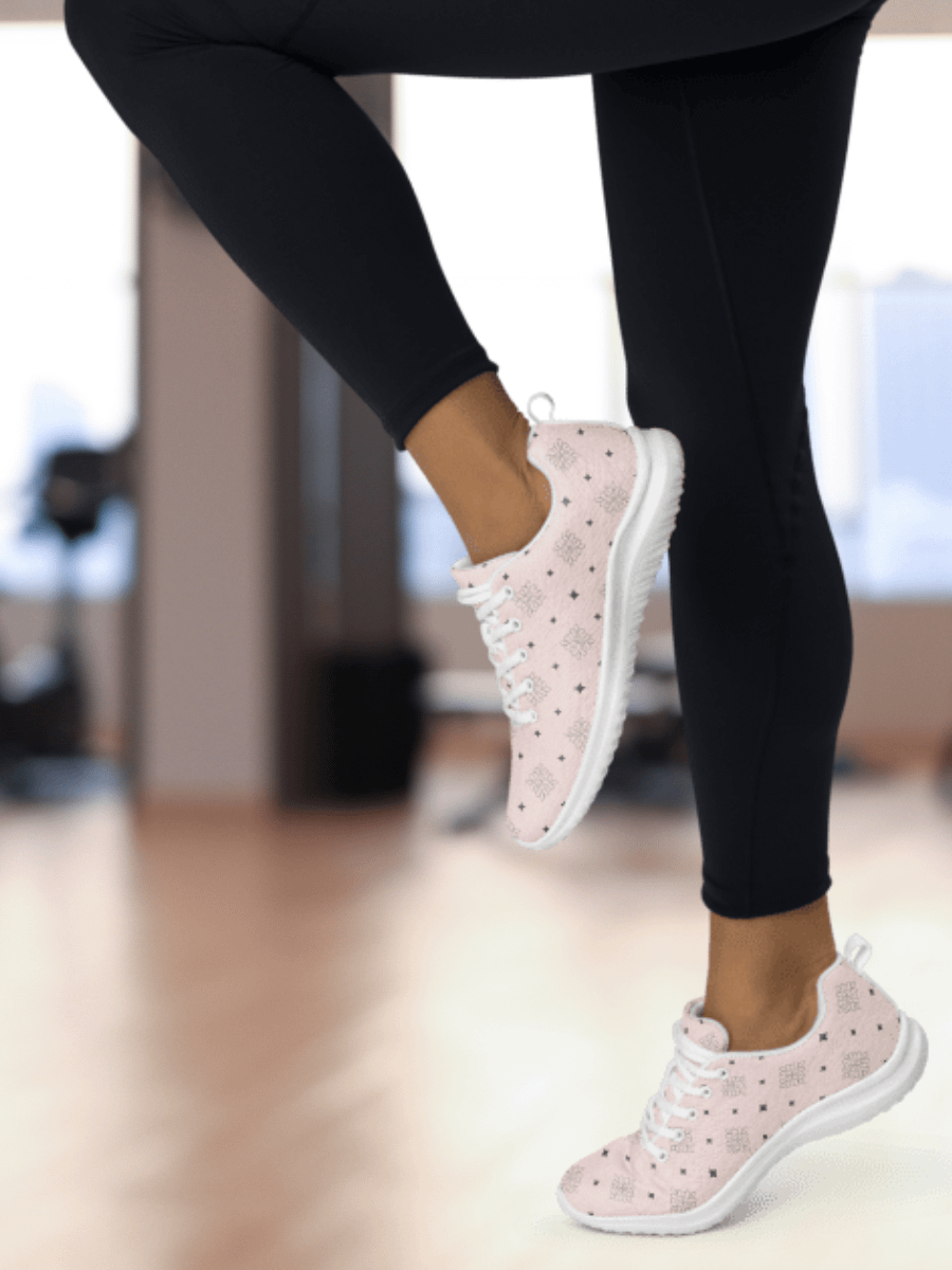 Stellar Pink Geometric Athletic Shoes product image (2)