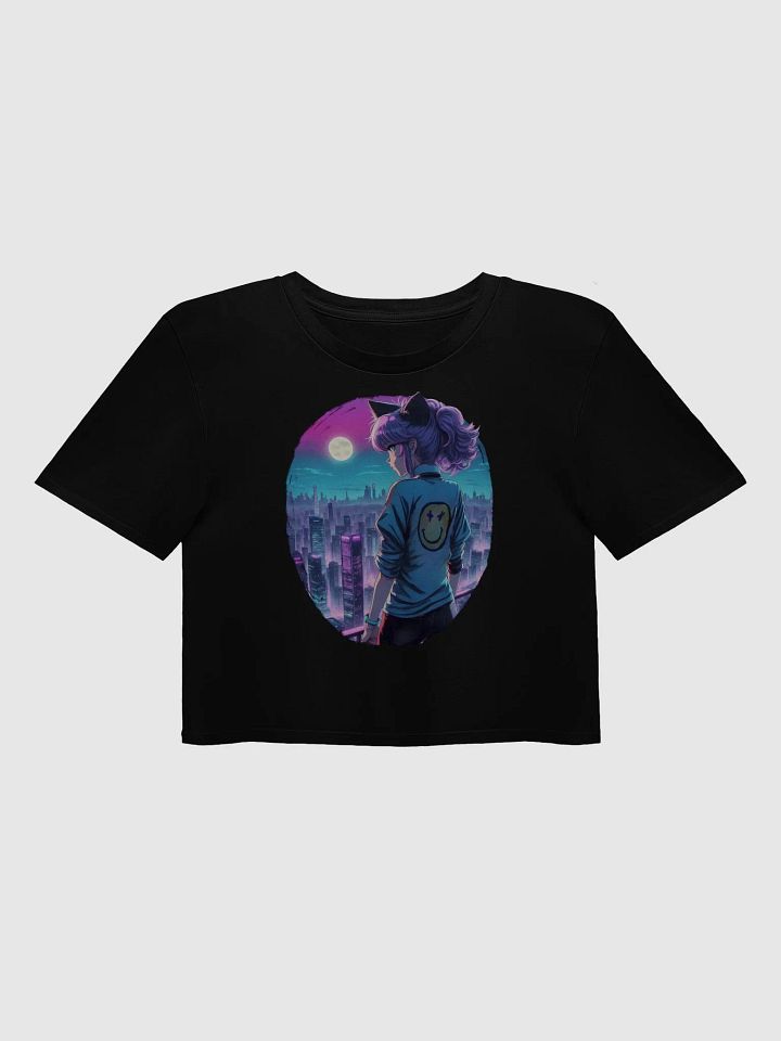 Anime Catgirl Rooftop (AS Colour Women's Premium Crop Top) product image (57)