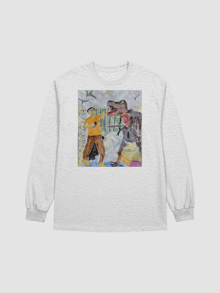 Gildan Ultra Cotton Long Sleeve T-Shirt : Me vs T. rex product image (10)