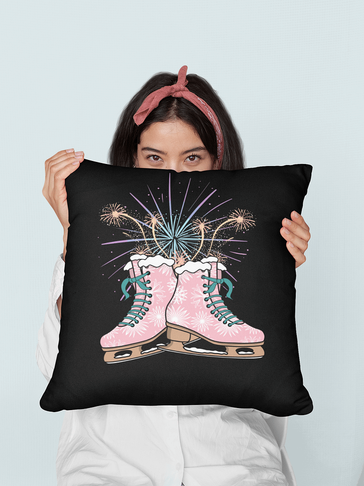 Ice Skates Fireworks Pillow product image (1)
