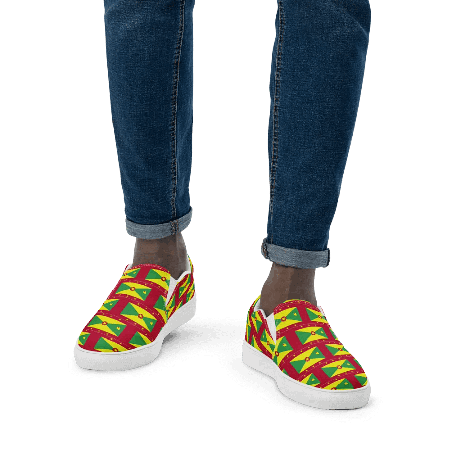 Grenada Flag Men's Slip-On Shoes product image (6)