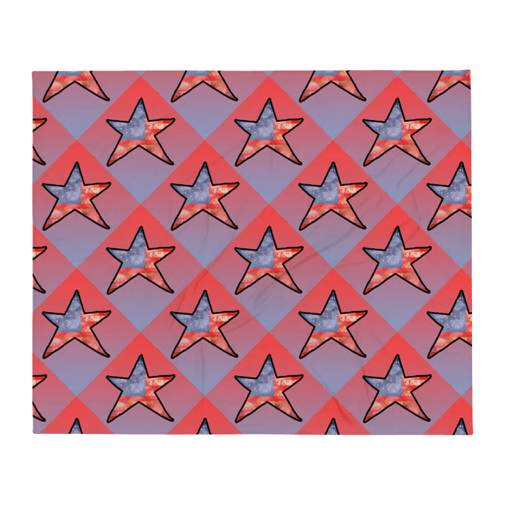 American Flag Star Pattern Throw Blanket product image (13)