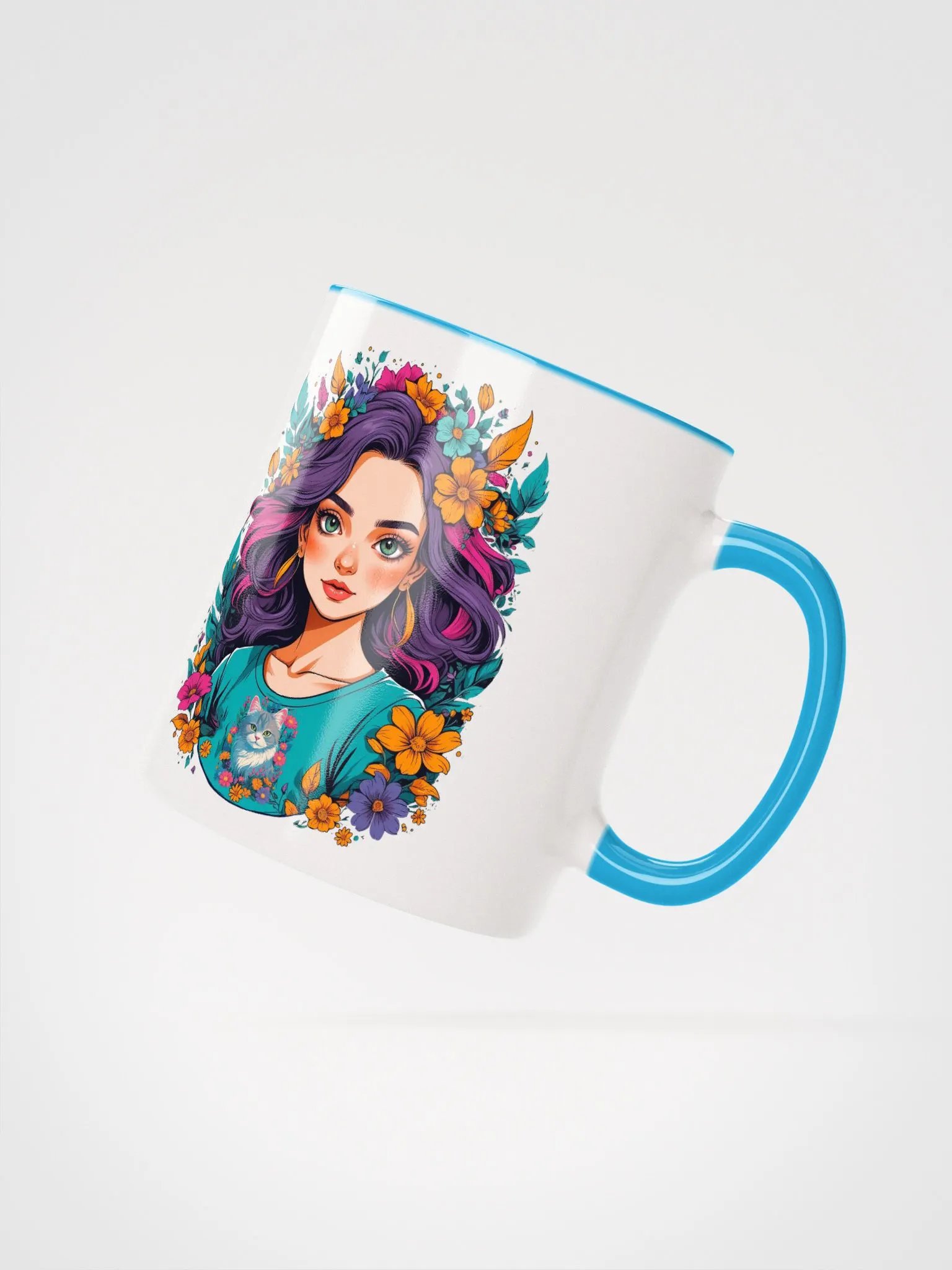 Bloomcore Flower Girl - Ceramic Mug with Color Inside - v2 product image (4)