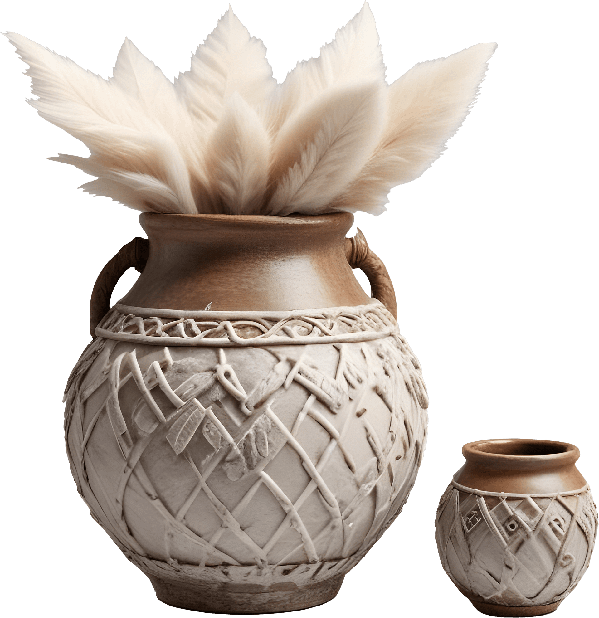 Scandinavian Nest – Rustic Nordic Vases PNG product image (1)