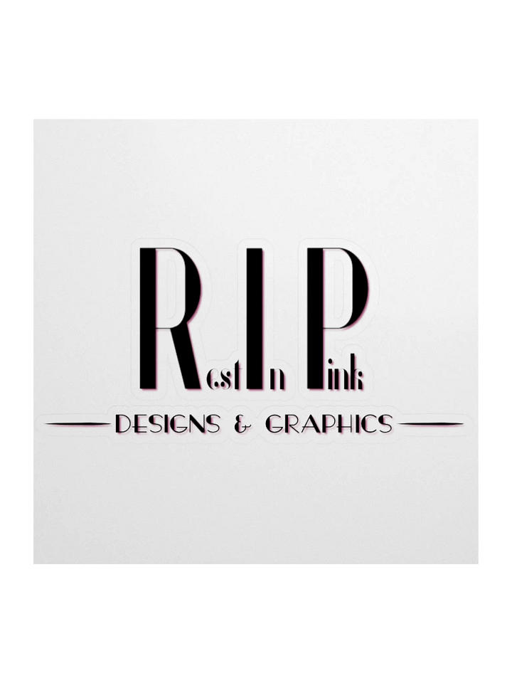 RIP Minimalist Logo Kiss Cut Stickers product image (1)