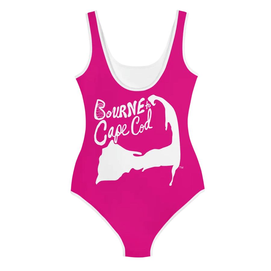 💖Girls' | Youth | BRN.2C.C.™ | Vibrant Pink Swimsuit 👙| White Logos product image (3)