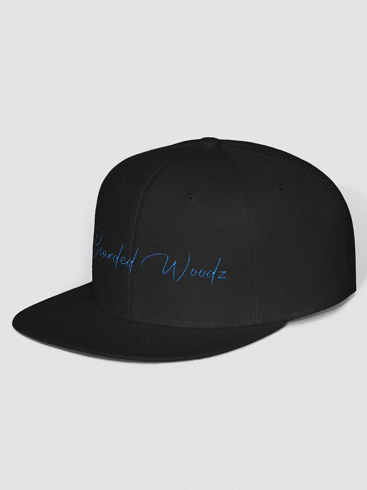 Bearded Woodz Signature Snapback Cap (Aqua/Teal Embroidery) product image (2)