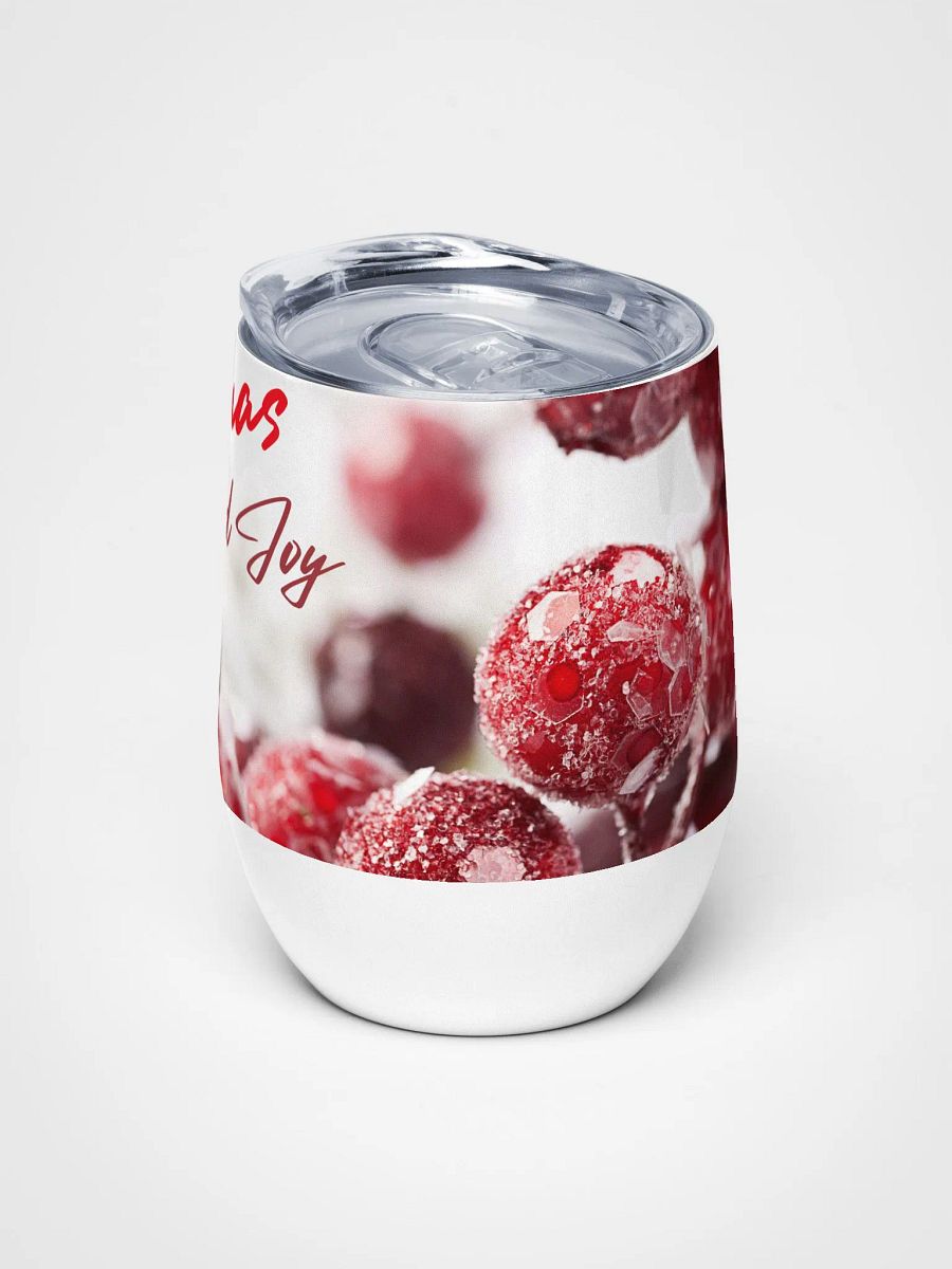 Frosted Berry Christmas Wine Tumbler gift for moms dads family friends product image (5)