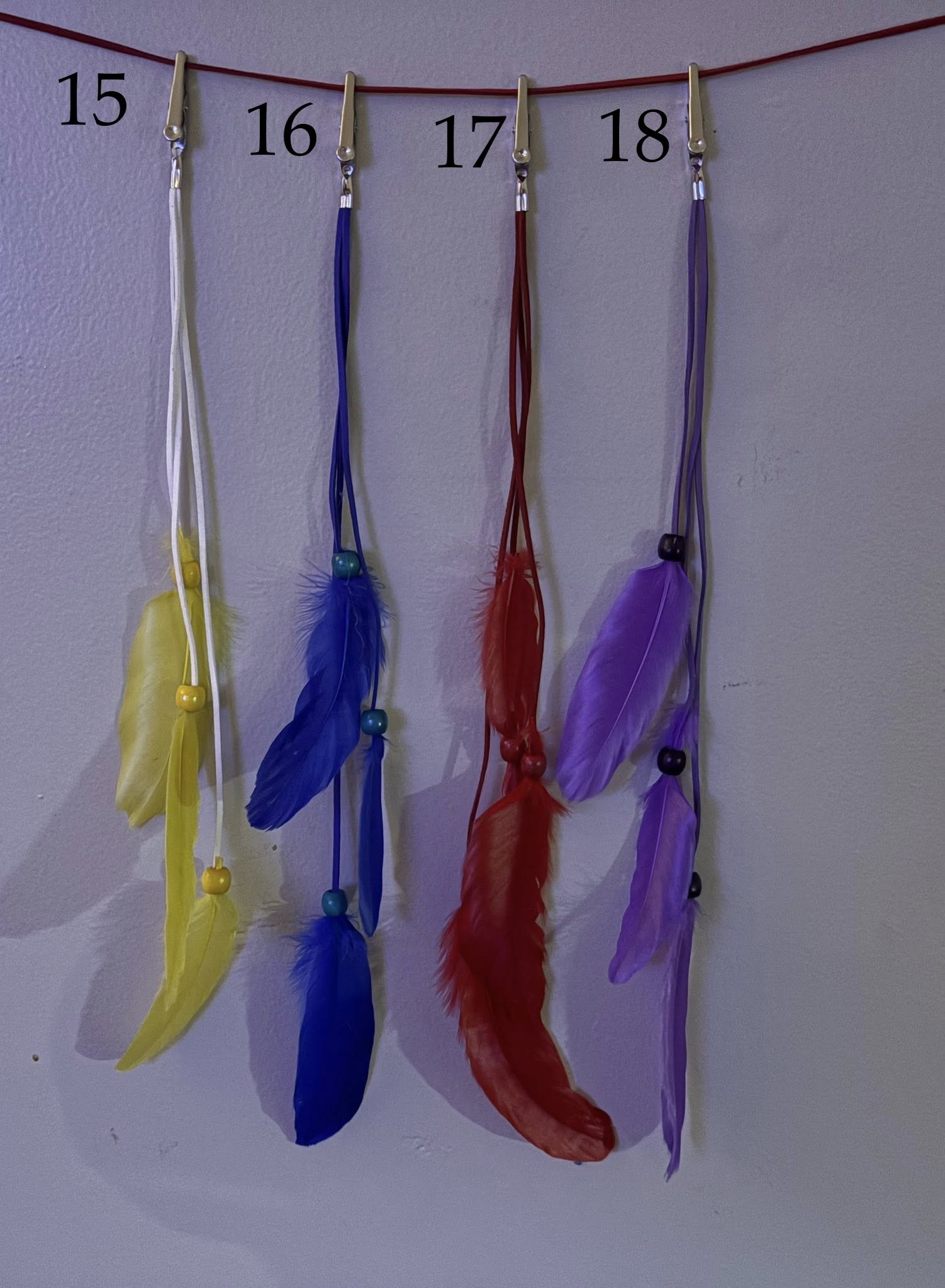Bohemian Feather Hair Clips – Handmade Beaded Feather & Suede Hair Accessories product image (4)