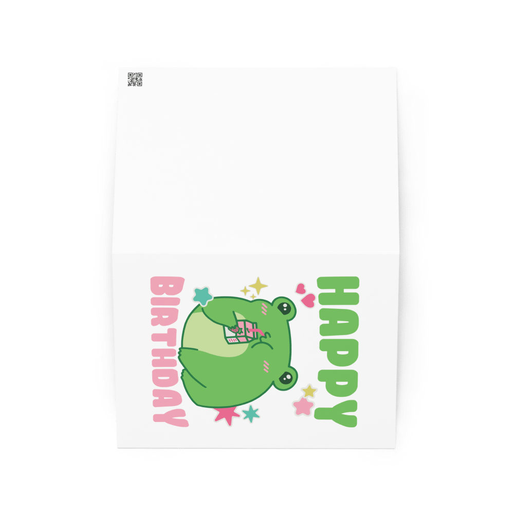 Happy Birthday (Cute Frog) Birthday Card 5" x 7" product image (2)