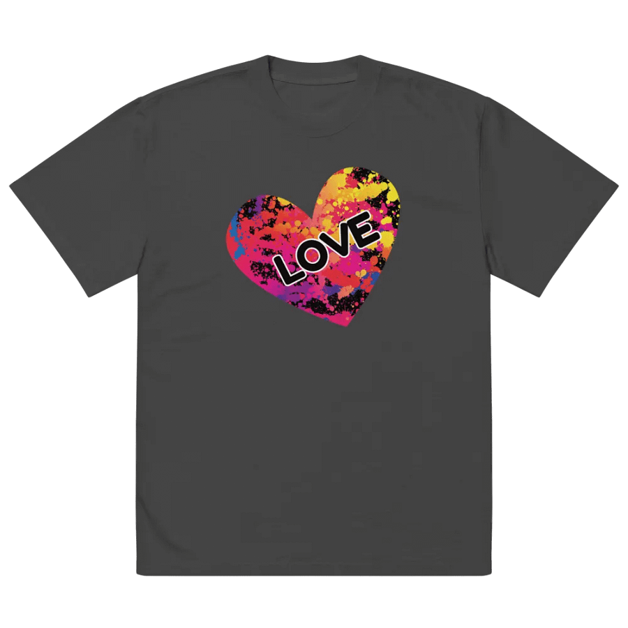 Vibrant Love Splatter Oversized Tee product image (3)
