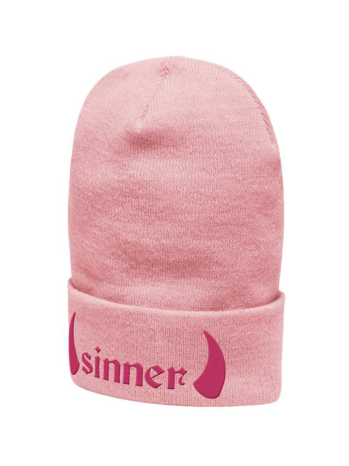 Sinner Horns Pink Beanie product image (2)
