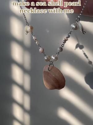 thinking of removing the shell hearts or making them longer #jewelrytiktok #aestheticnecklace #aphrodite #shell #shelljewelry #shellnecklace #ocean #summer #beach #made4angelz #aphroditejewellery #pearljewelry 