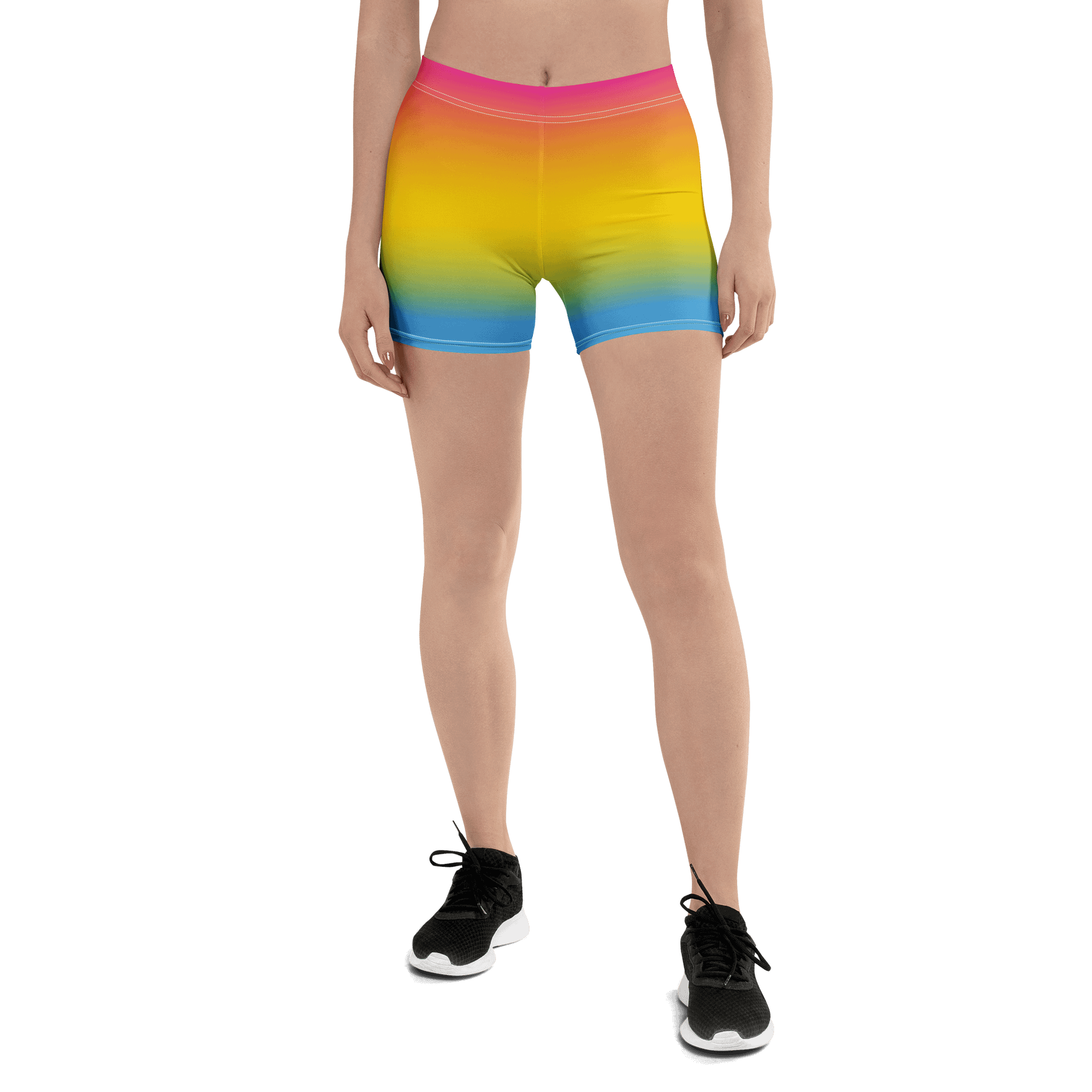 Pansexual Pride Gradient Bike Shorts product image (1)