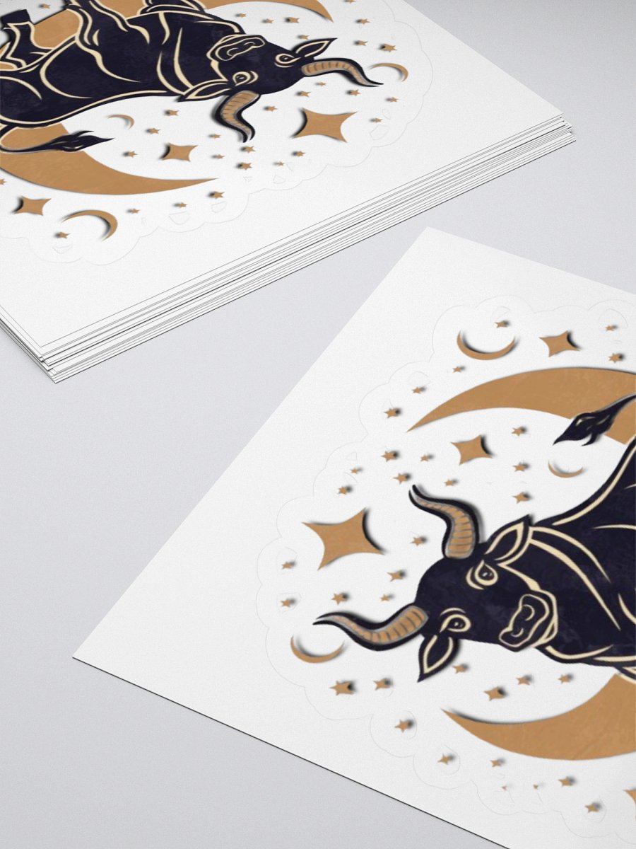 Taurus Zodiac Sticker - Exclusive Bull & Moon Design | TDS Music product image (11)
