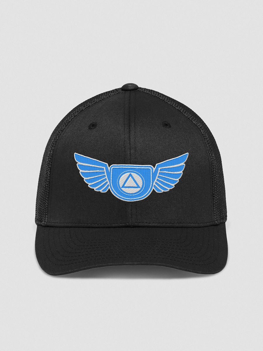 Guardian Angel Wings Trucker Hat with Aqua Teal Blue Color Accent product image (1)