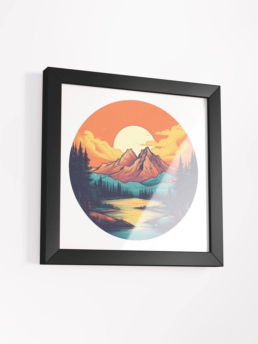 sunset mountains framed print product image (3)