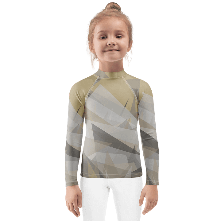 Customizable Geometric Kids Rash Guard product image (1)