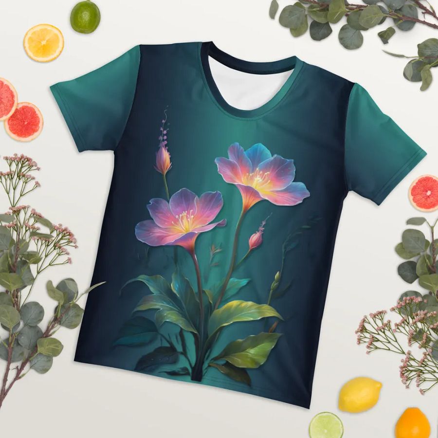 Floral Themed All Over Print T-shirt product image (7)