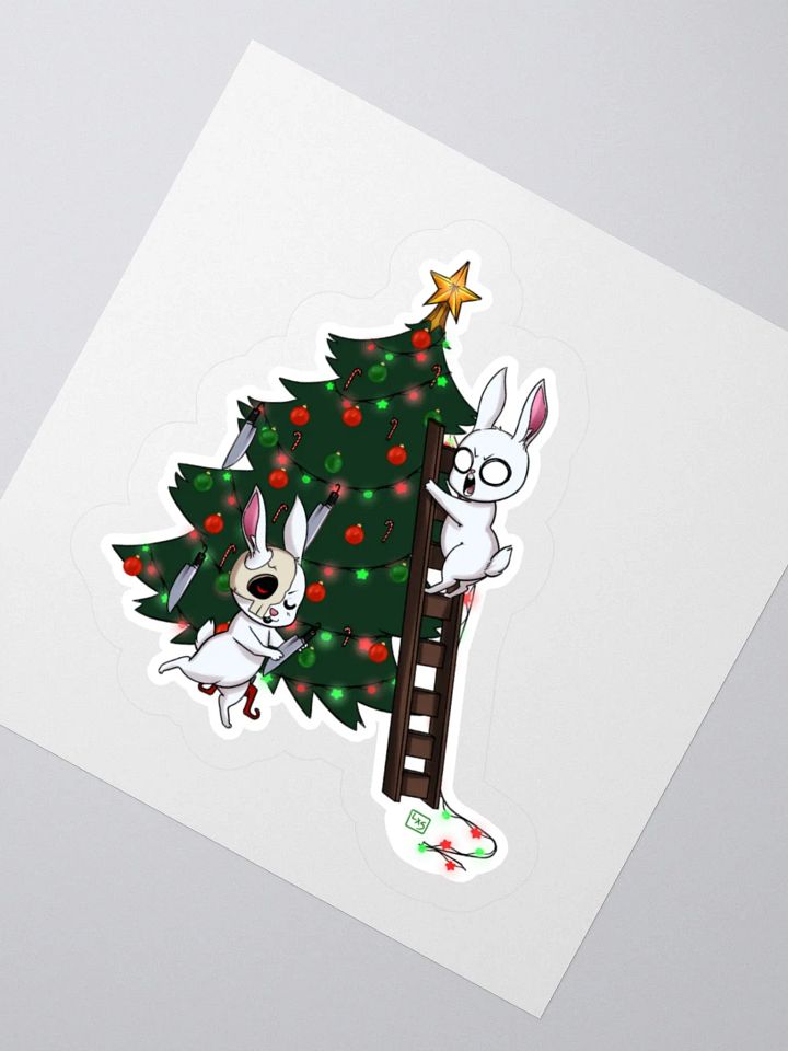Whimsical Christmas Bunnies Sticker Set product image (3)