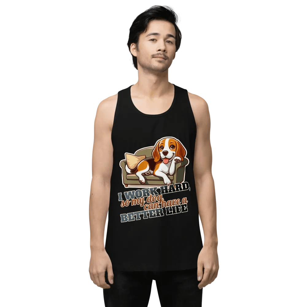 Work Hard - Beagle sofa - Tank top product image (1)