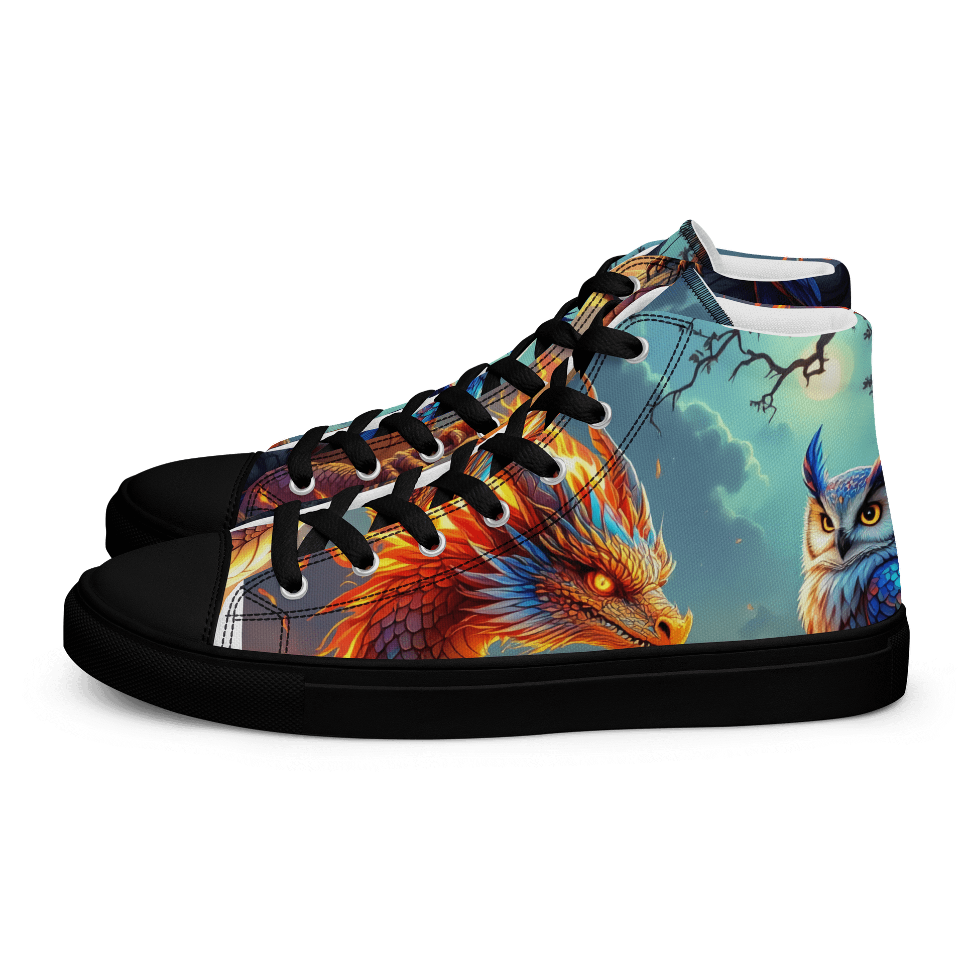 Mythical Dragon and Owl Women's High Tops product image (1)
