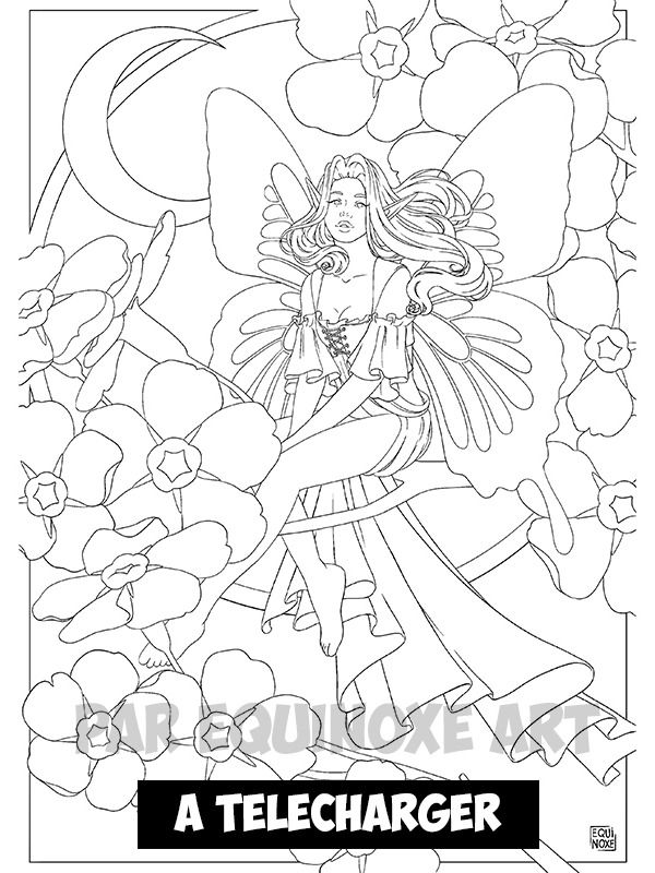 Planche de Coloriage Numérique Fée lune product image (1)