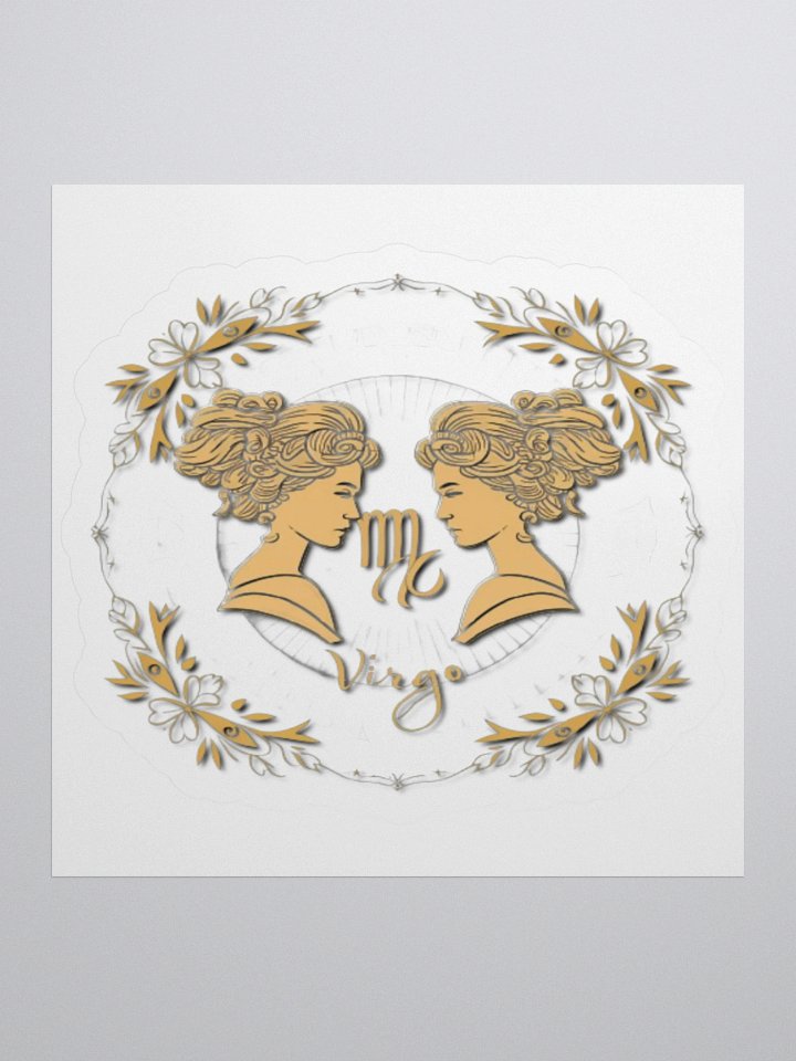 Virgo Zodiac Sticker - Elegant Female Profiles - Vinyl product image (1)