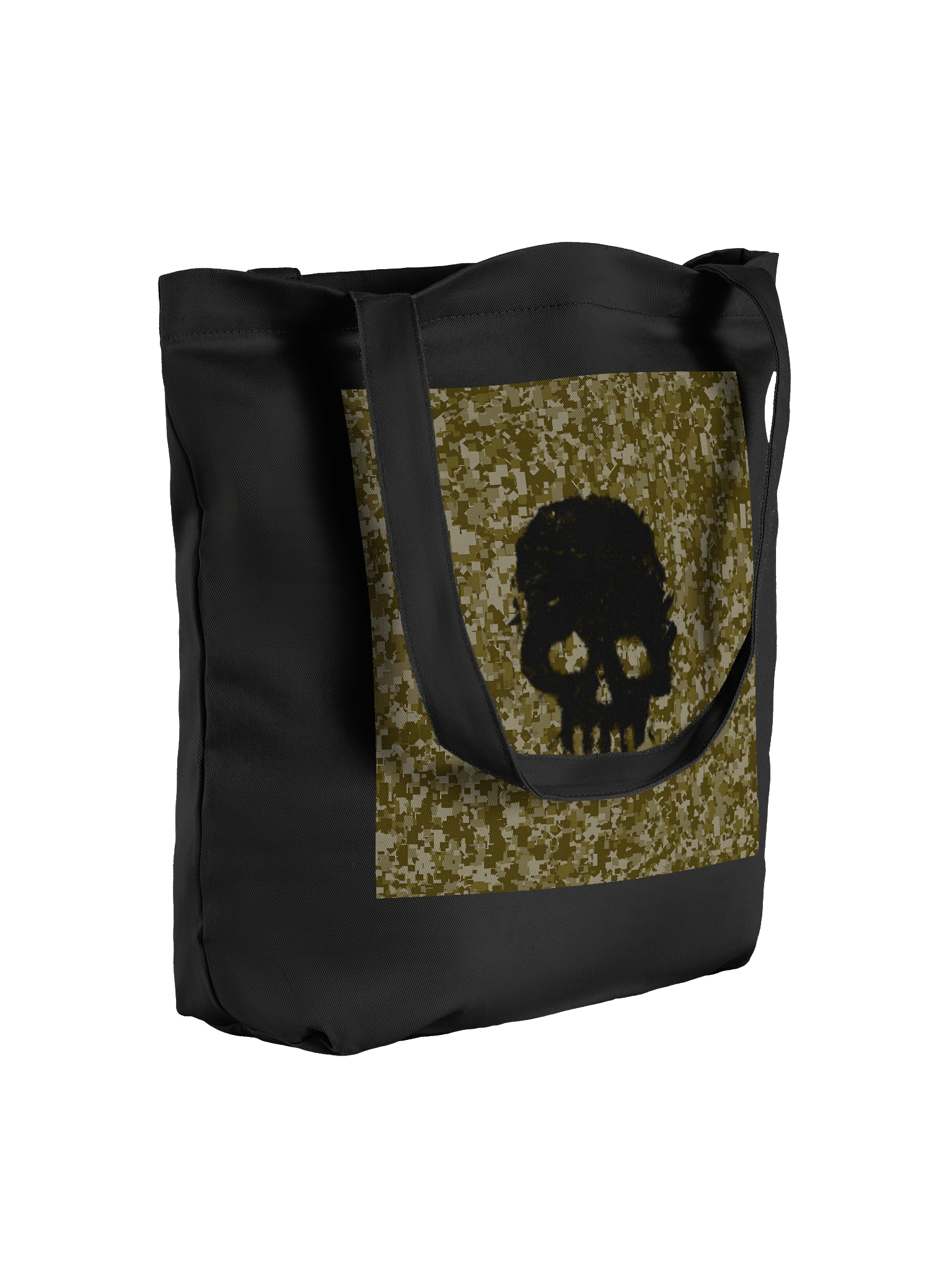 Pixelated Skull Camo Tote Bag product image (4)