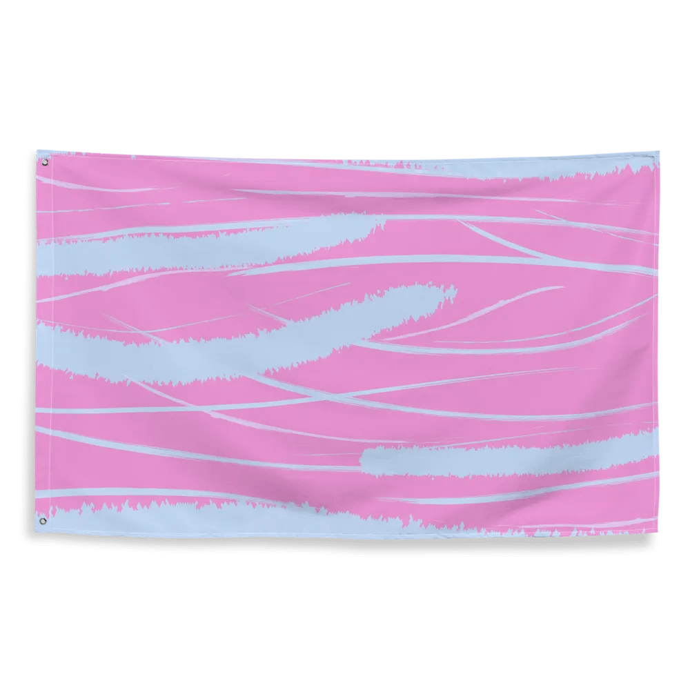 Whimsical Blue & Pink All-Over Flag product image (2)