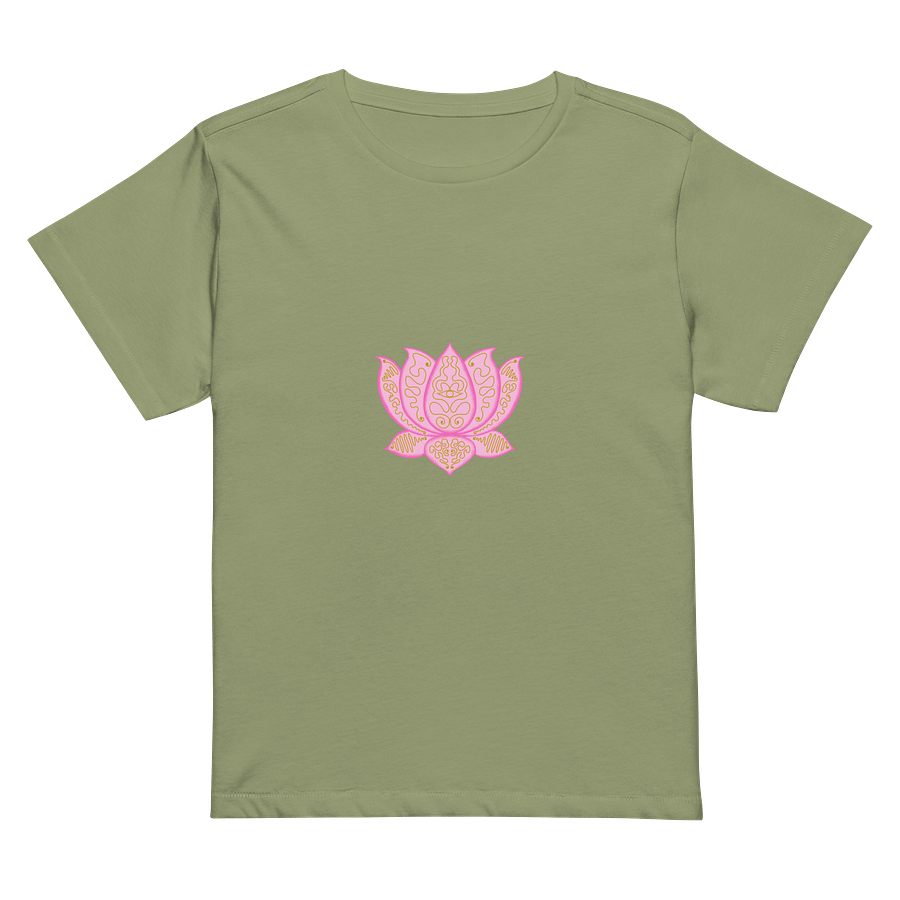 Golden Lotus Women's High-Waisted Tee product image (2)
