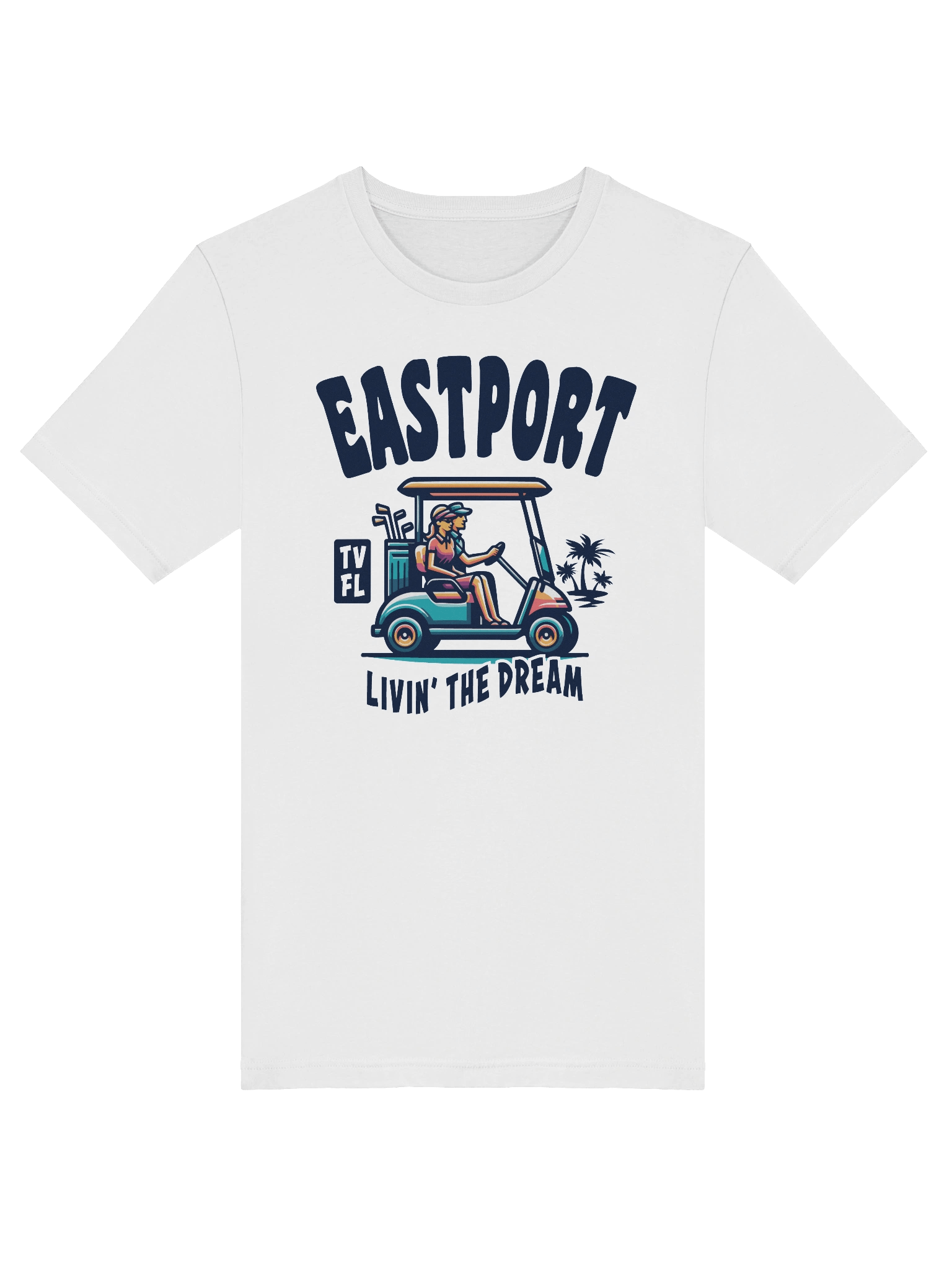 Eastport TV Florida USA Fun Golf Cart Design T-shirt product image (29)