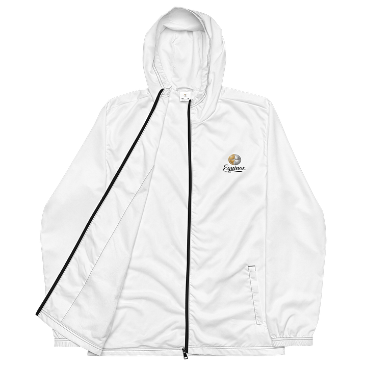 Equinox All-Over Print Windbreaker - White, Celestial Design, Lightweight & Water-Resistant product image (2)