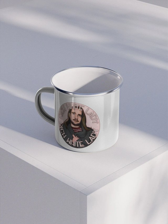 Rich White Lady Enamel Mug product image (1)