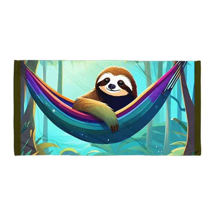 Tropical Sloth Sublimated Towel product image (1)