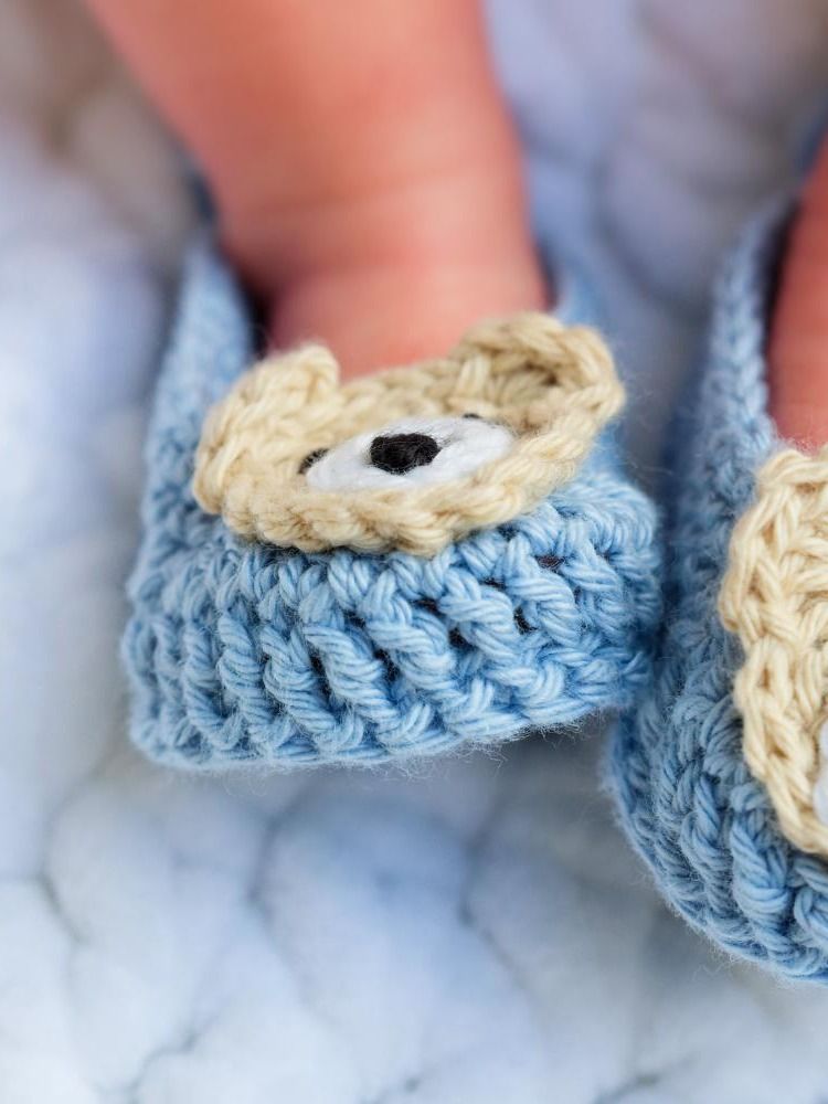 Crochet Pattern: Teddy Bear Baby Slippers Pattern product image (9)
