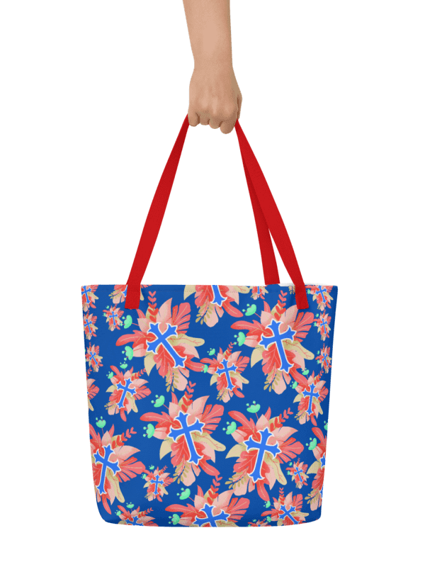 Coral Floral Cross Tote Bag product image (1)