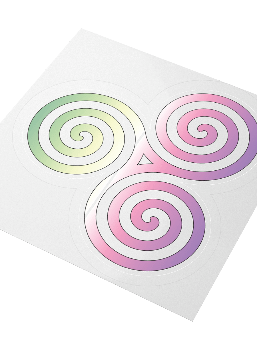 Genderfae Pride Gradient Celtic Triskelion Sticker product image (7)