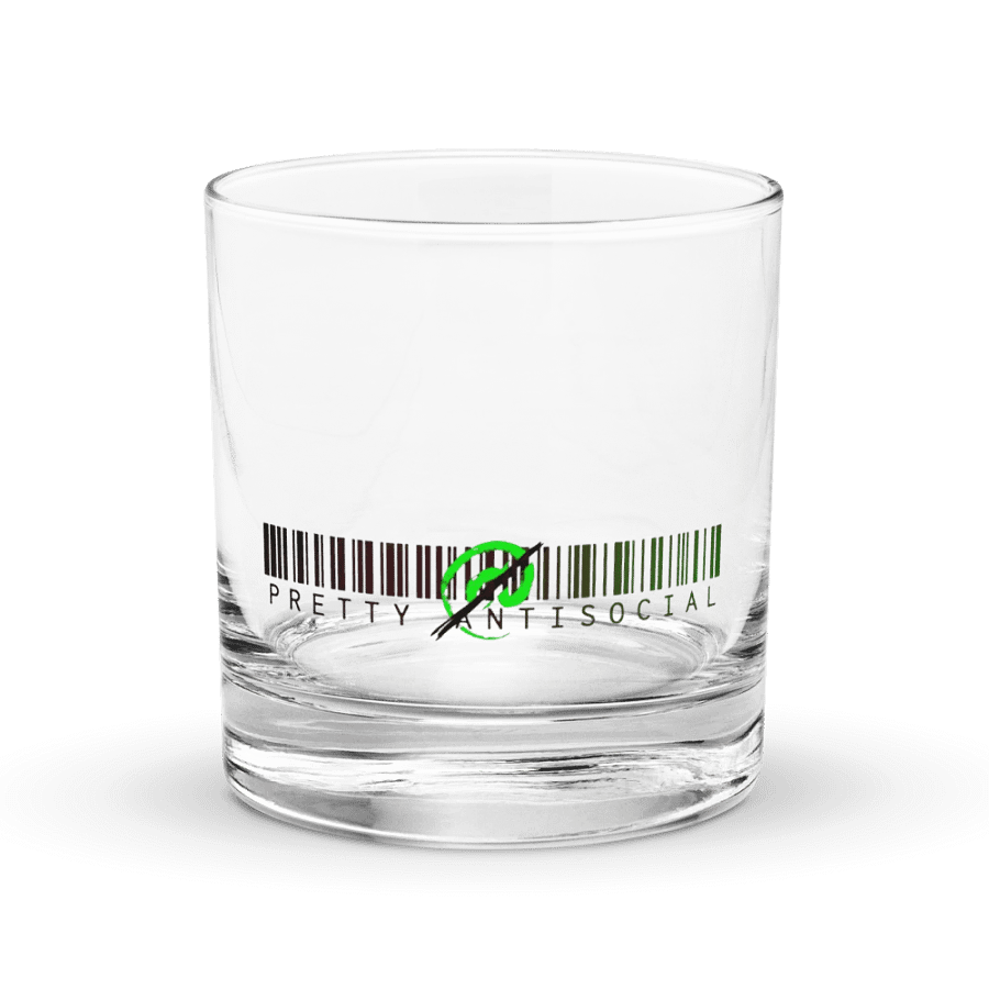 Pretty AntiSocial Barcode Rocks Glass product image (1)