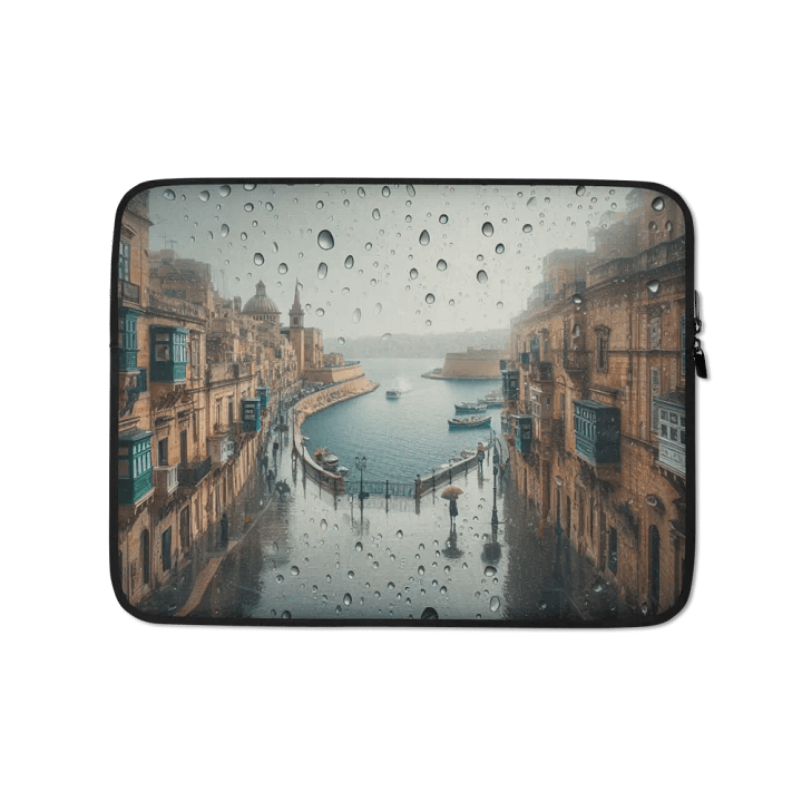 Rainy Cityscape Laptop Sleeve | AI Design product image (1)