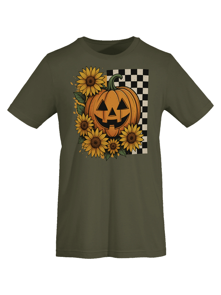 Floral Halloween Fall Pumpkin Tee Shirt product image (1)