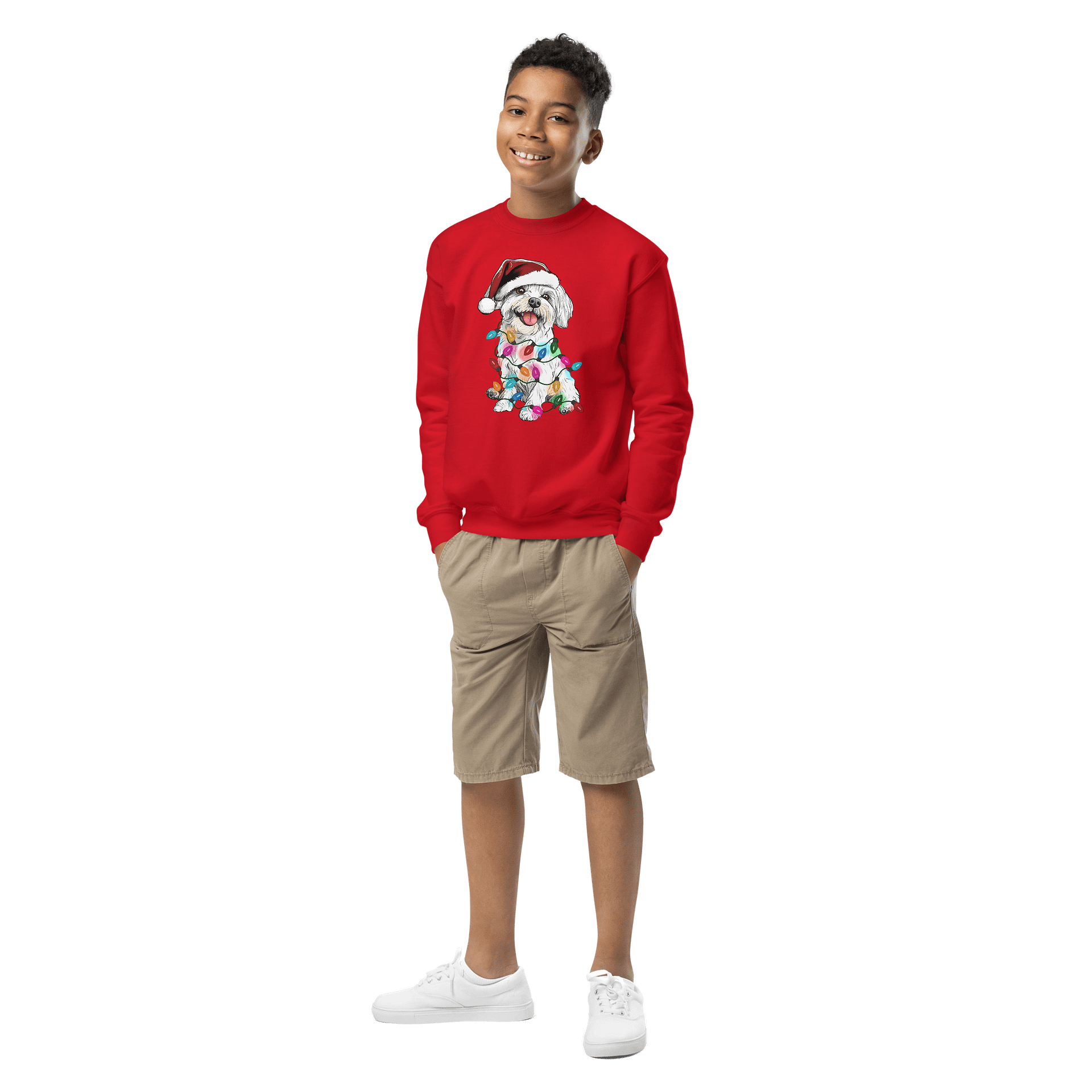 Funny Christmas Maltese Youth Sweatshirt product image (3)
