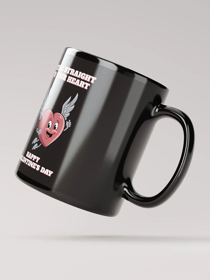 Flying Straight To Your Heart - Happy Valentine's Day Black Mug product image (1)
