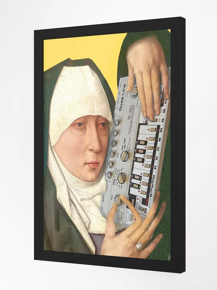 Mater Dolorosa meets Roland TB 303 by Frank Fonik Techno EDM Framed High Quality Matte Poster product image (3)