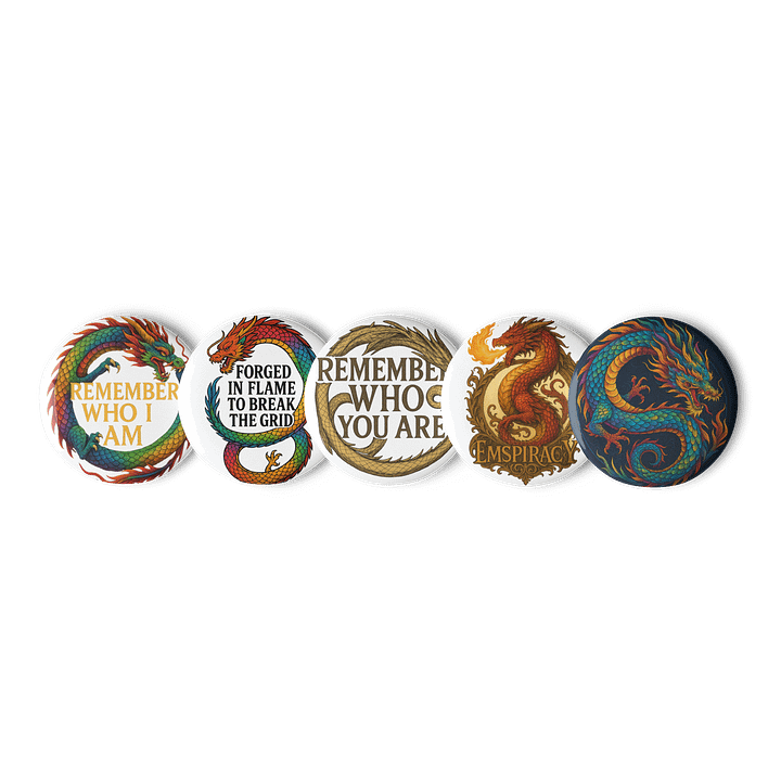 🔥 Emspiracy Dragon Badge Set – Pack of 5 🔥 product image (2)