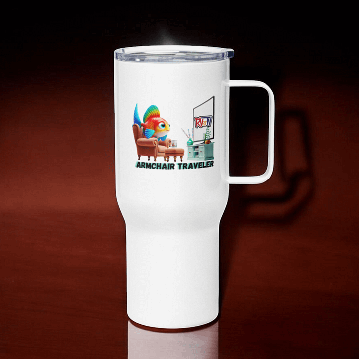 Armchair Traveler Fish - Travel Mug with Handle product image (2)