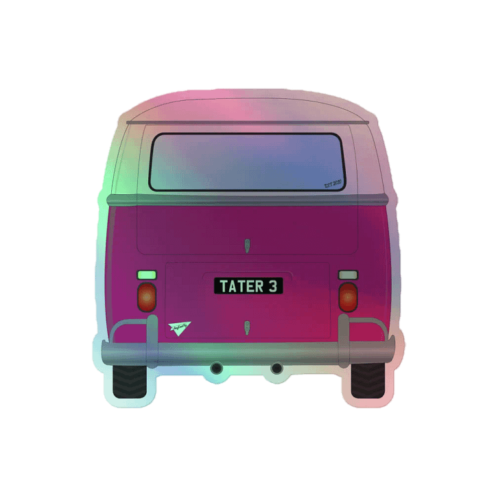 Pink Bus Taterwave Holo Sticker product image (2)