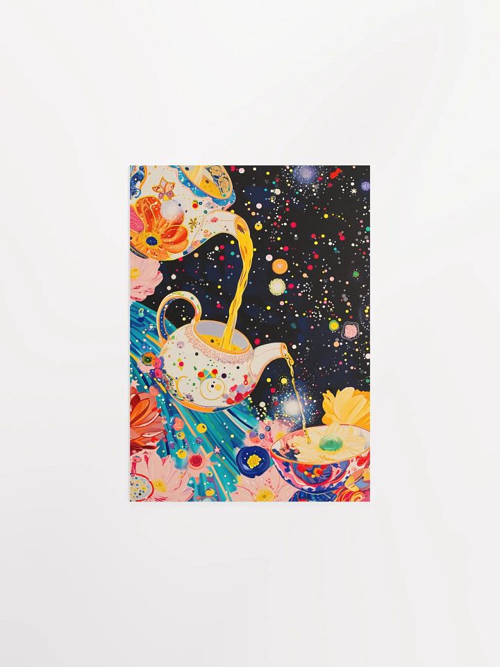 Whimsical Pour: Teapot and Teacup Fantasy Poster product image (1)