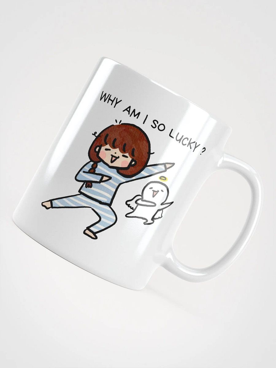 WHY AM I SO LUCKY | White Glossy Mug product image (4)